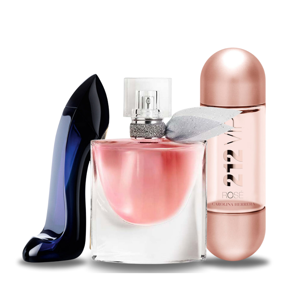 Combo di 3 Profumi  - Good Girl Carolina Herrera, La Vie Est Belle Lancôme e 212 VIP Rosé Carolina Herrera