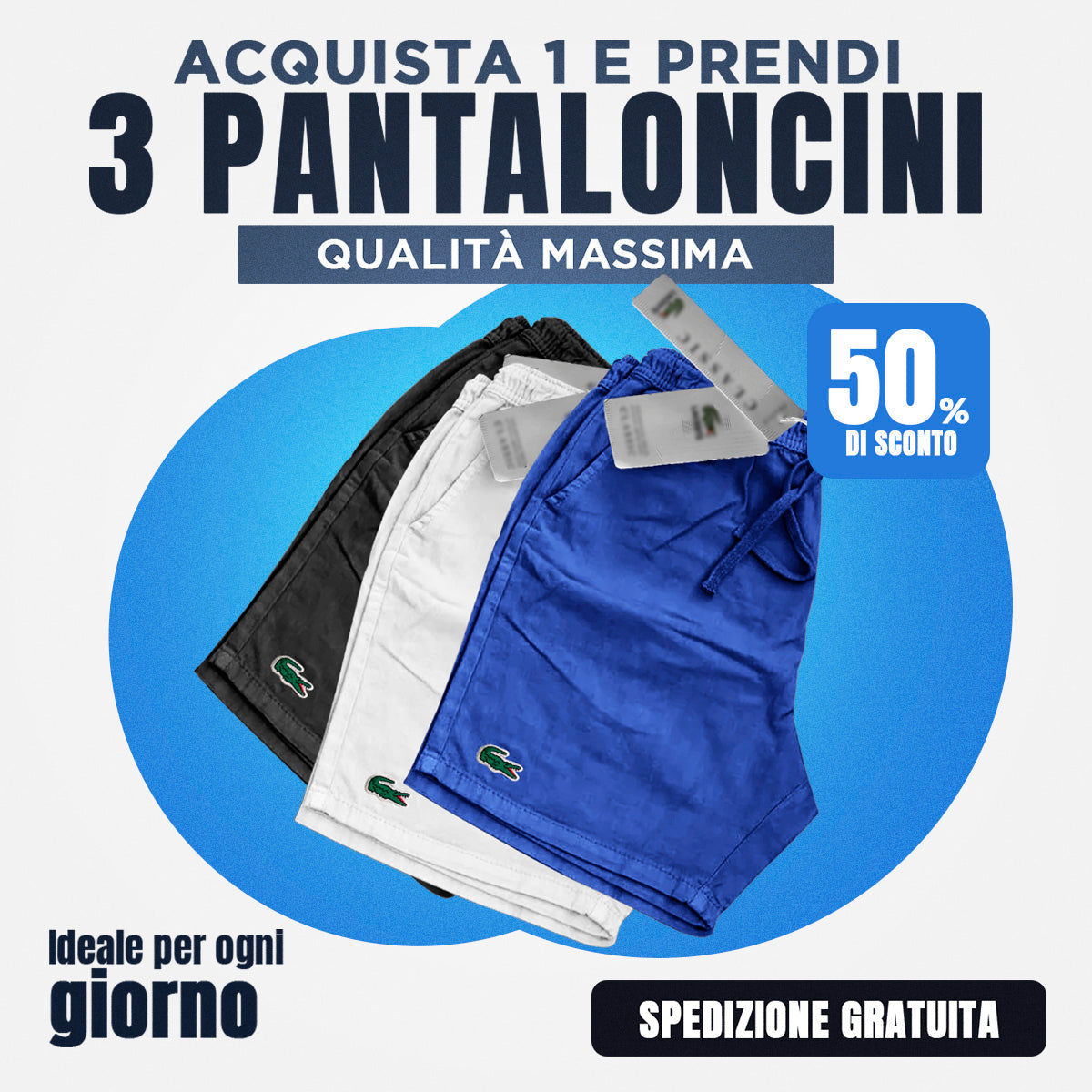 [COMPRA 1, RICEVI 3] LCT Essential Kit di 3 Pantaloncini